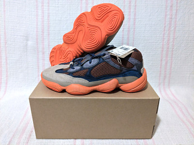 adidas Yeezy 500 Enflame Kanye West Brown Orange Blue GZ5541 Men's Shoe Size 10