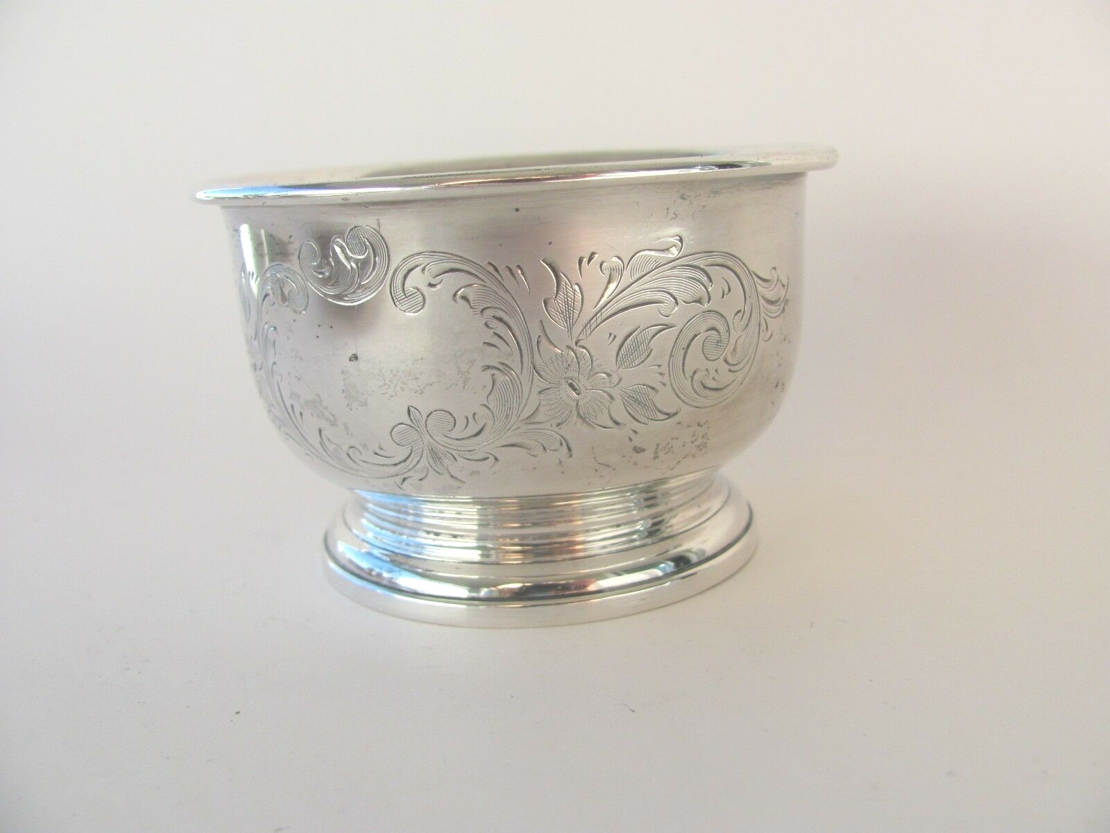 Birks Sterling Silver Creamer Jug Sugar & Under Tray Set floral accents 465g