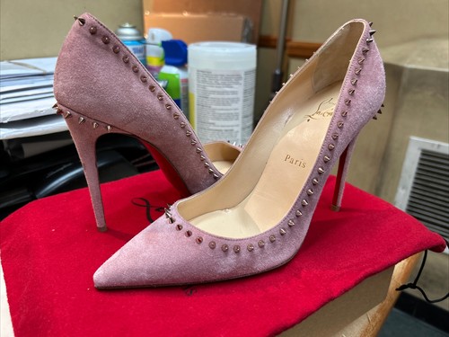 Christian Louboutin ピンク キラキラハイヒール 38cm Christian Louboutin ピンク キラキラハイヒール 38cm