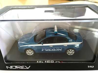 Alfa Romeo 159 2005 Polizia polizei 1:43 NOREV- AUTO MODELLBAU SAMMLUNG 790028
