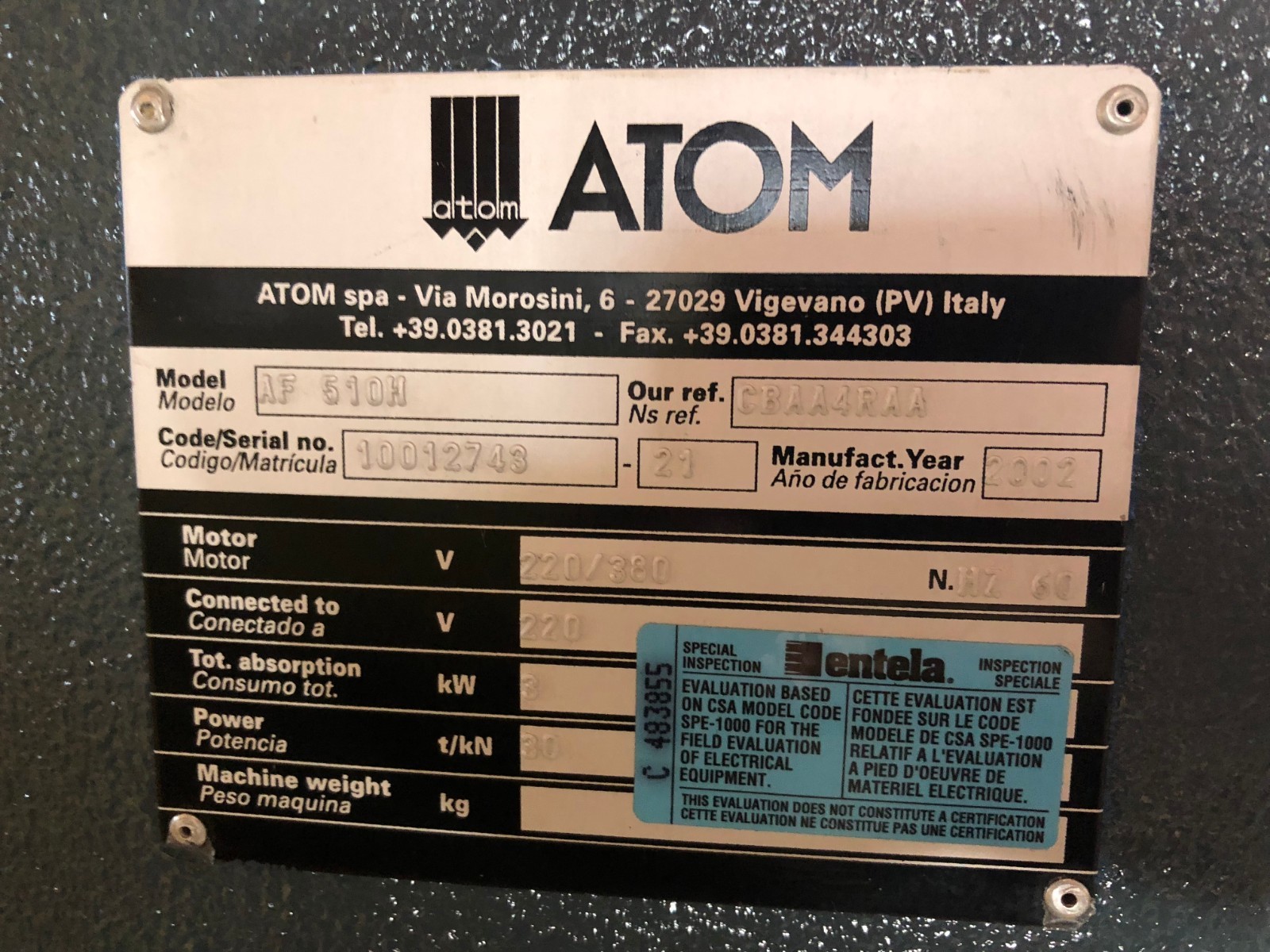 Atom clicker press