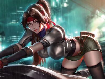 Anime final fantasy vii jessie rasberry jason liang Playmat Gaming Mat Desk