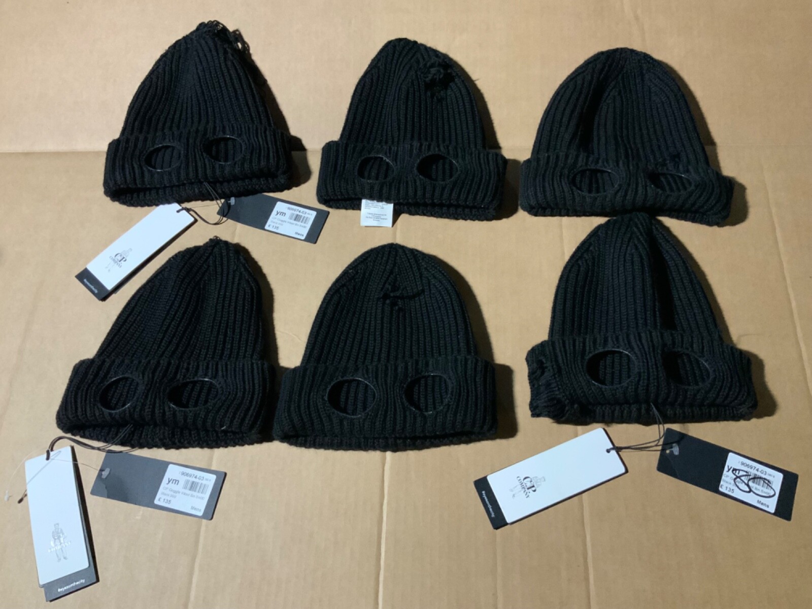 Cp Company Goggle Wool Beanie Hat Black Authentic New Cp Company Goggle Wool Beanie Hat Black Authentic New