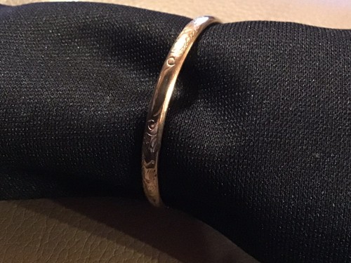 Antique PC CO Child/Baby Etched Gold Filled Bangle Bracelet