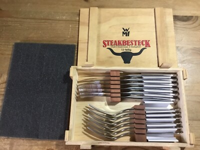 WMF Steakbesteck in Holzbox 12 Teilig / Unbenutzt