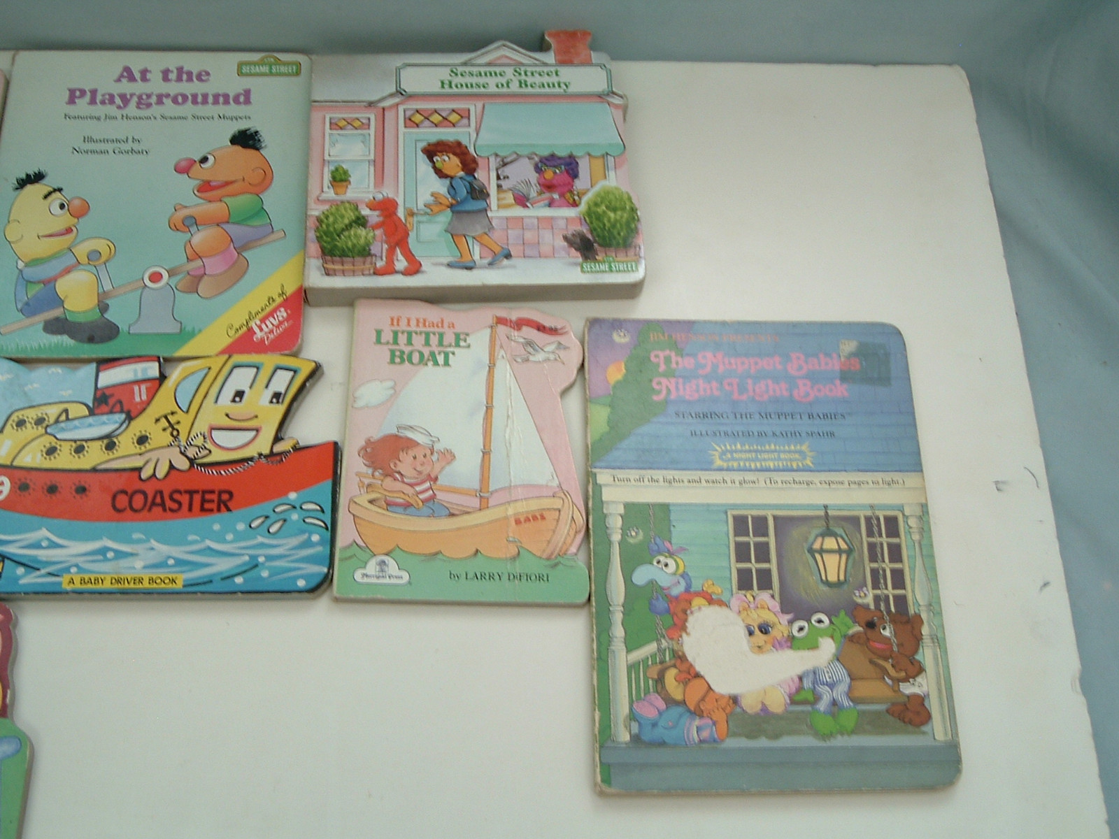 board chunky 8 book lot toddlers baby  boat, train,  sesame street,muppets, pony