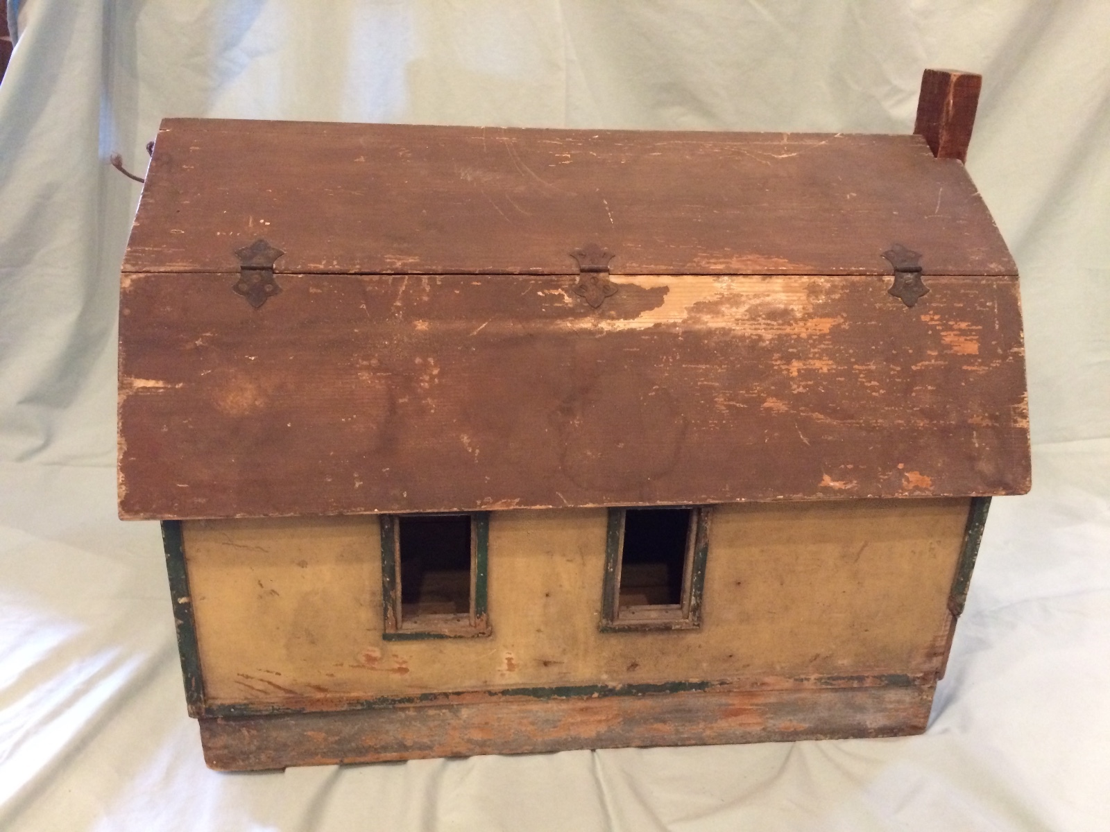Early 1910's Folk Art - Rustic Cottage Style Wood Doll House - Original Paint!!