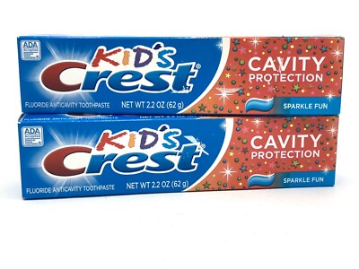 2 Pack: Crest Kids Cavity Protection Toothpaste Sparkle Fun 2.2oz Exp. 2022