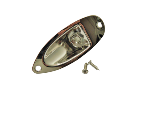 Strat Guitar Jack Plate Boat Cup Ferrule Output Input  Nickel/Chrome/Black/Gold