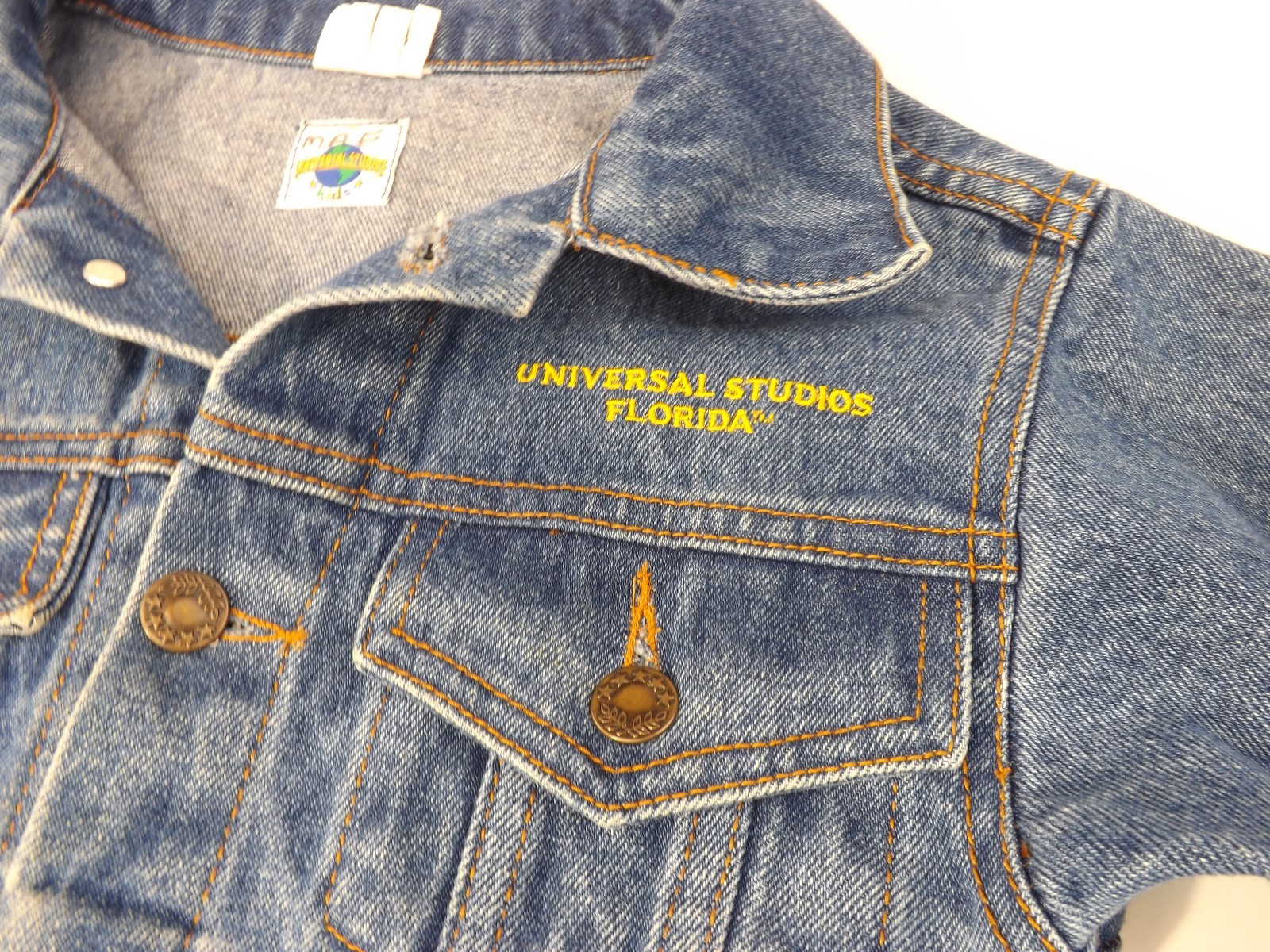 Universal Studios Florida Children Sz S Blue Denim Woody Woodpecker Jean Jacket