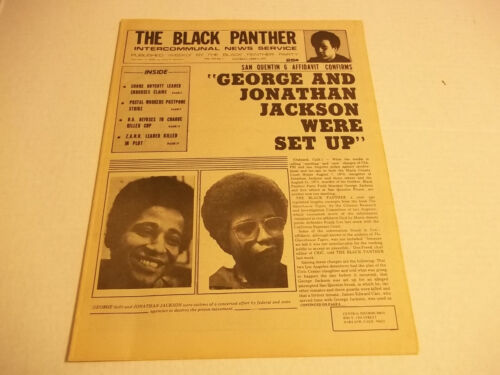Black Panther Newspaper  April 5, 1975  George Jackson, Huey Newton  VG+