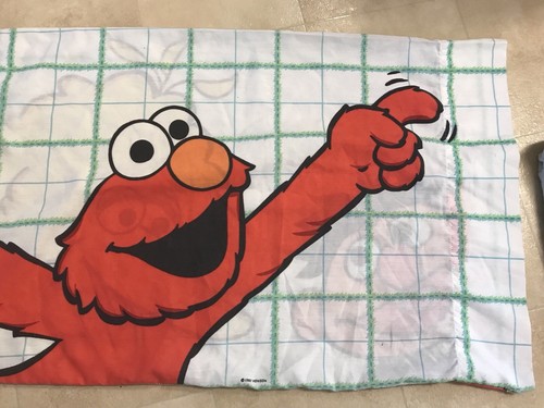 1997 Vintage Sesame Street Twin Fitted Sheet & Pillow Case