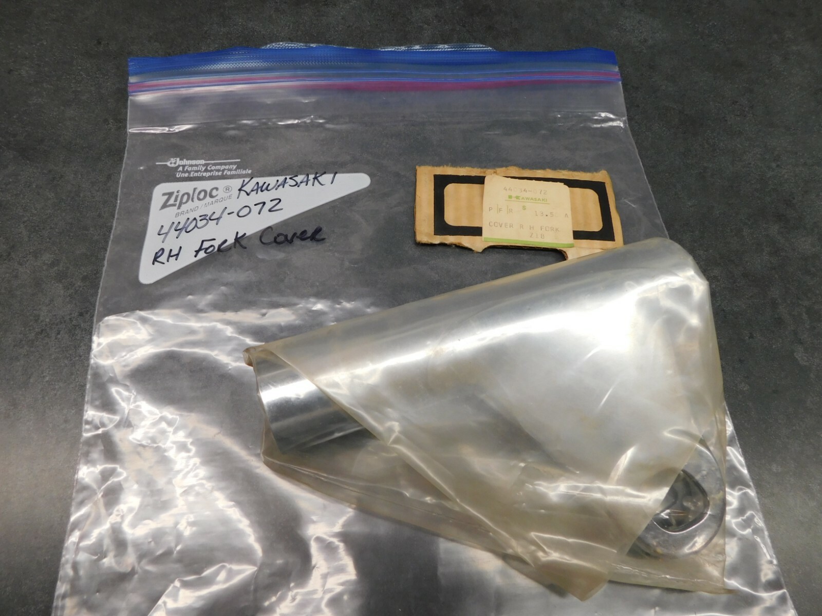 Kawasaki NOS RH Right Fork Cover Z1 KZ KZ1000 KZ900 73-78