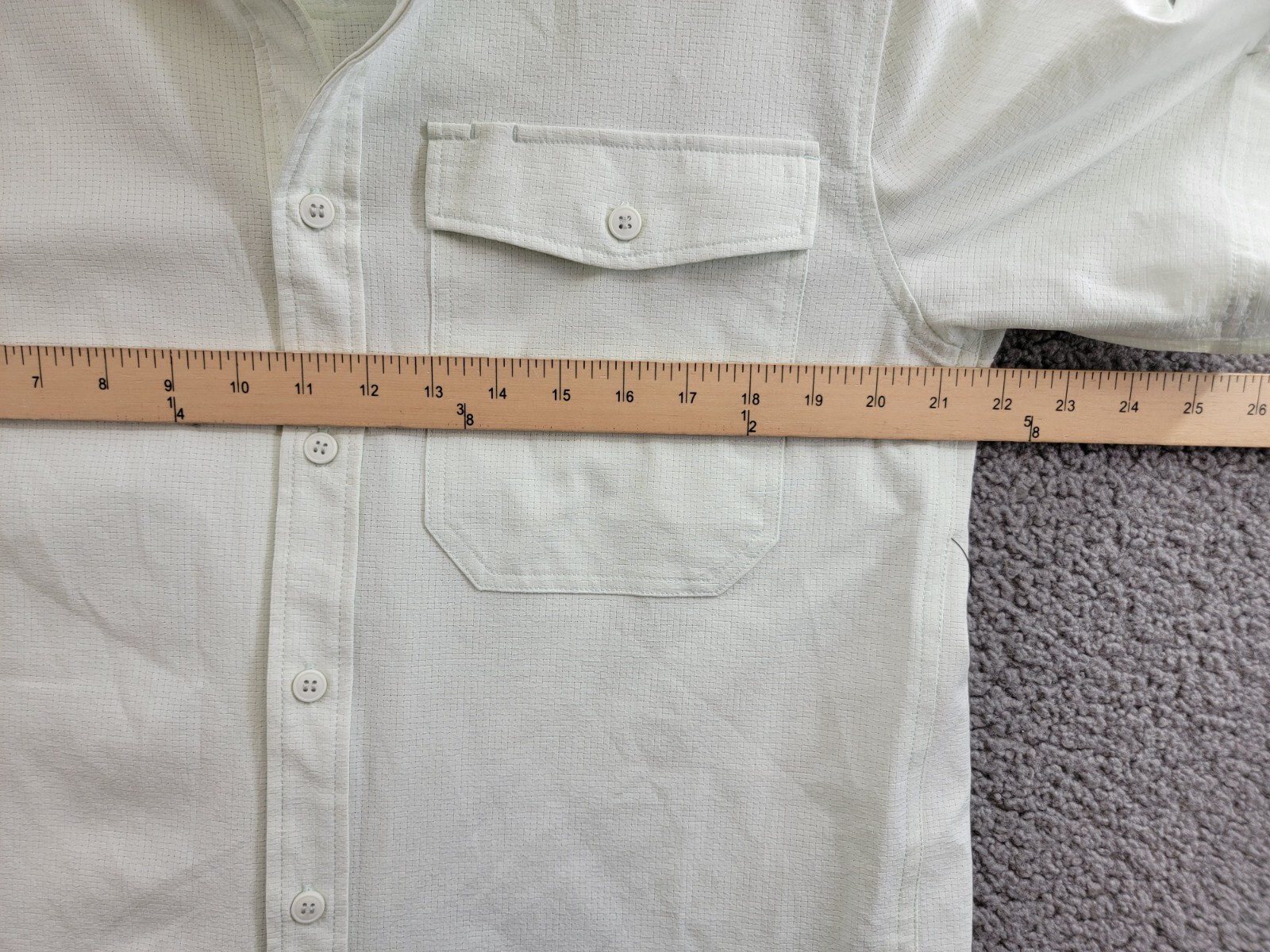 BASS OUTDOOR Trailer A.C. Short-Sleeve Shirt Men M Spread Collar Button Closure - Picture 5 of 17