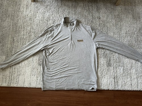 San Diego Padres Antigua Beige/Tan Quarter-zip Jacket Size L