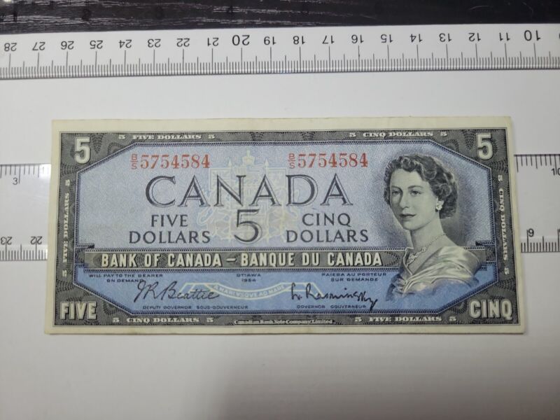 🇨🇦 Canada  5 dollars  1954  P-77b  BC-39 Banknote Beattie Rasminsky  080822-6
