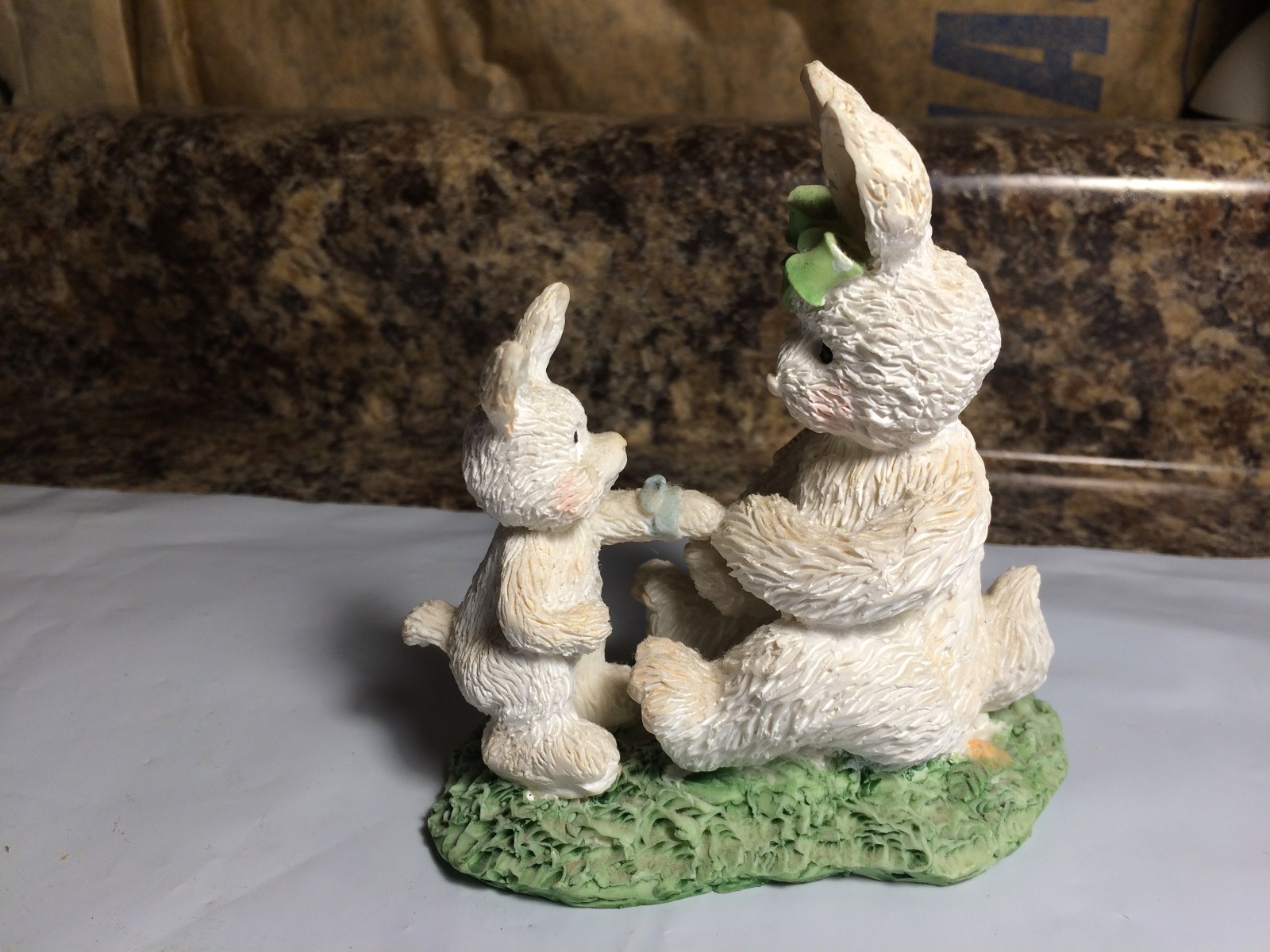 Resin Easter Bunnies Figurine