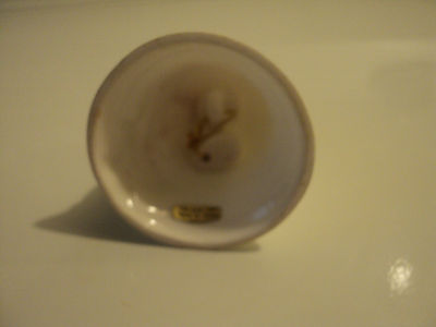 Fine BoneChina Christmas bell with candle & bow 3 1/2