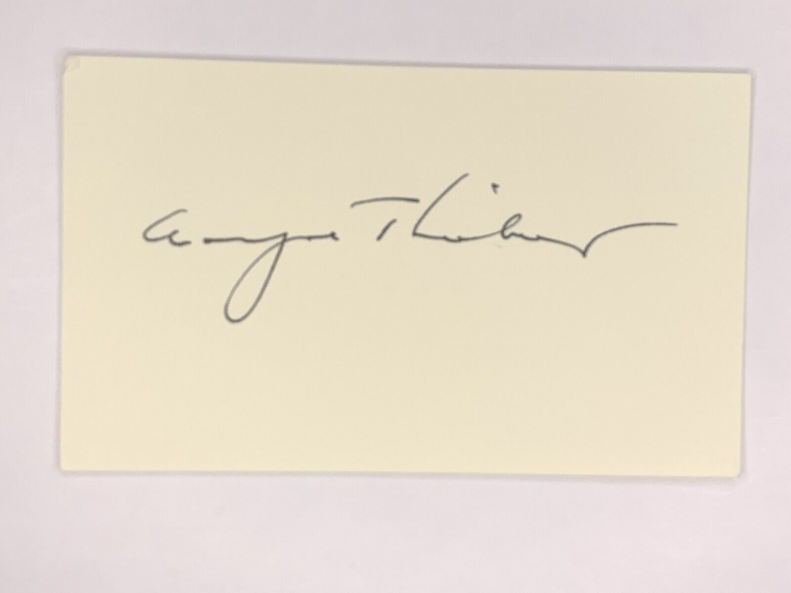 Wayne Thiebaud Painter Artist Signed 3x5 Index Card Full