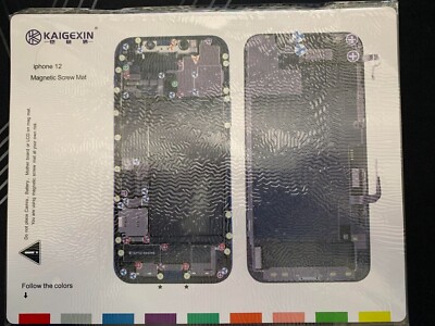 Magnetic Screw Chart Mat Repair Guide Pad Tools for iPhone 12 and 13 Series