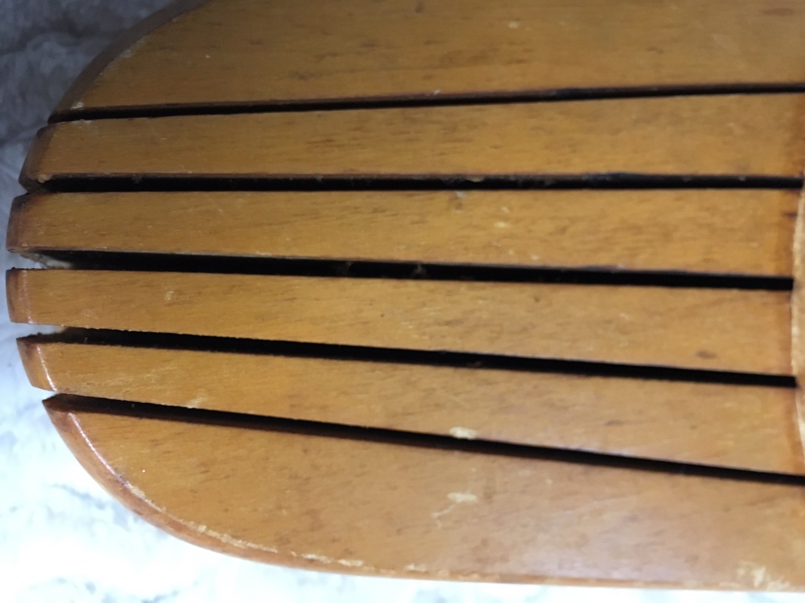 Vintage Hanging Wooden Knife Block/Holder - Hand Painted Spurring Rooster Design