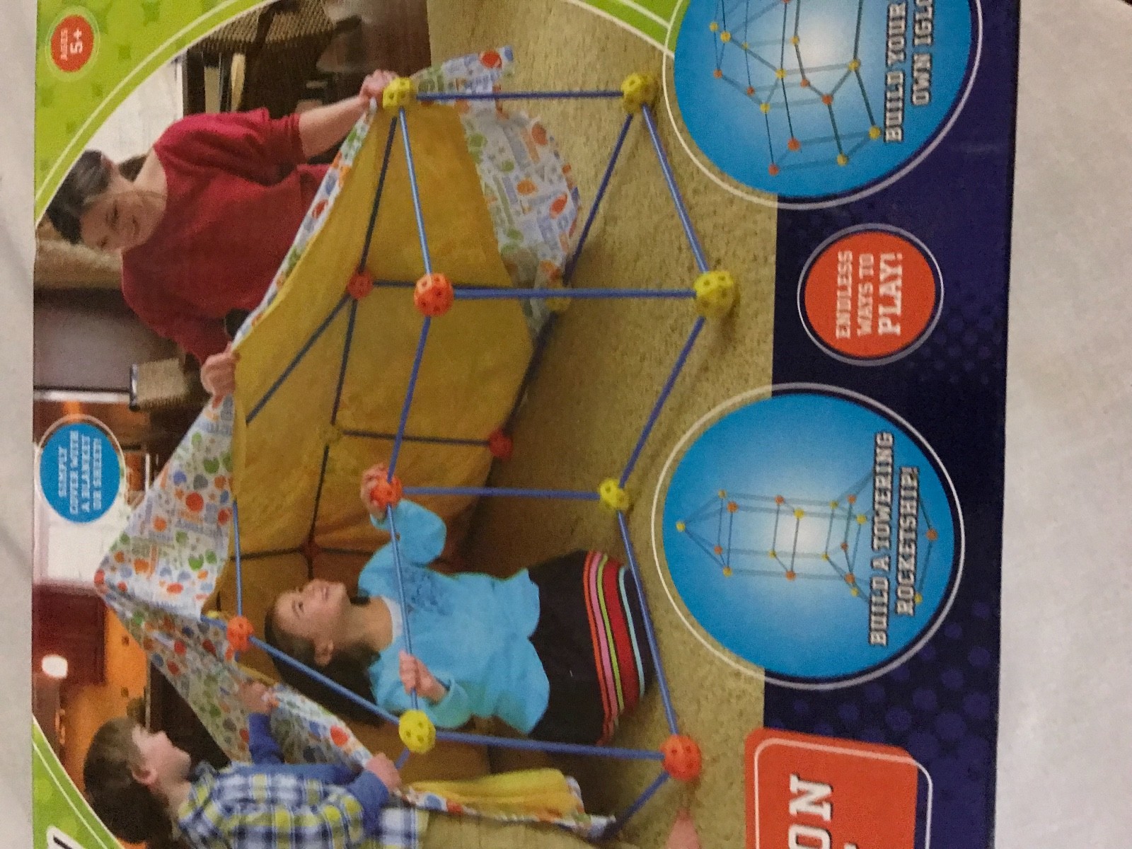 Discovery Kids 72 Piece Construction Fort SIMPLY COVER WTH A BLANKET OR SHEET