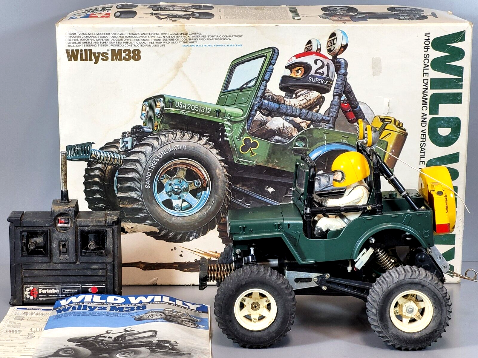 Vintage original 1982 Tamiya 1/10 R/C Wild Willy M38 Jeep Vintage original 1982 Tamiya 1/10 R/C Wild Willy M38 Jeep