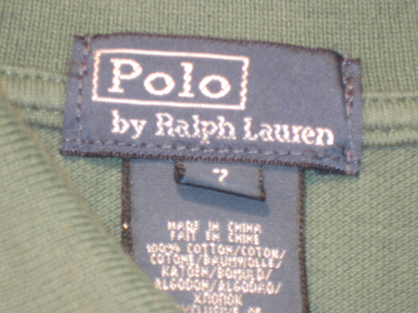Boys Polo Ralph Lauren  Cotton Pique Green SS Polo Golf Style Shirt sz 7