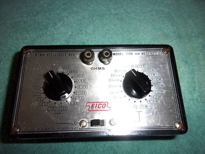 EICO MODEL 1100 RTMA RESISTANCE SUBSTITUTION BOX VG CONDITION FULLY TESTED