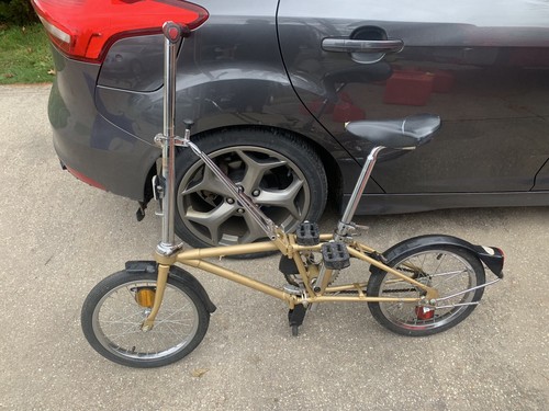 Dahon Blue Folding Bicycle Camping Bike Vintage Carson Califronia