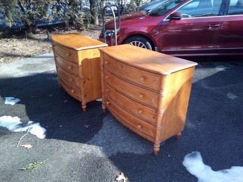 Pair Of Faux Bamboo Ethan Allen chests Of Drawers Drressers