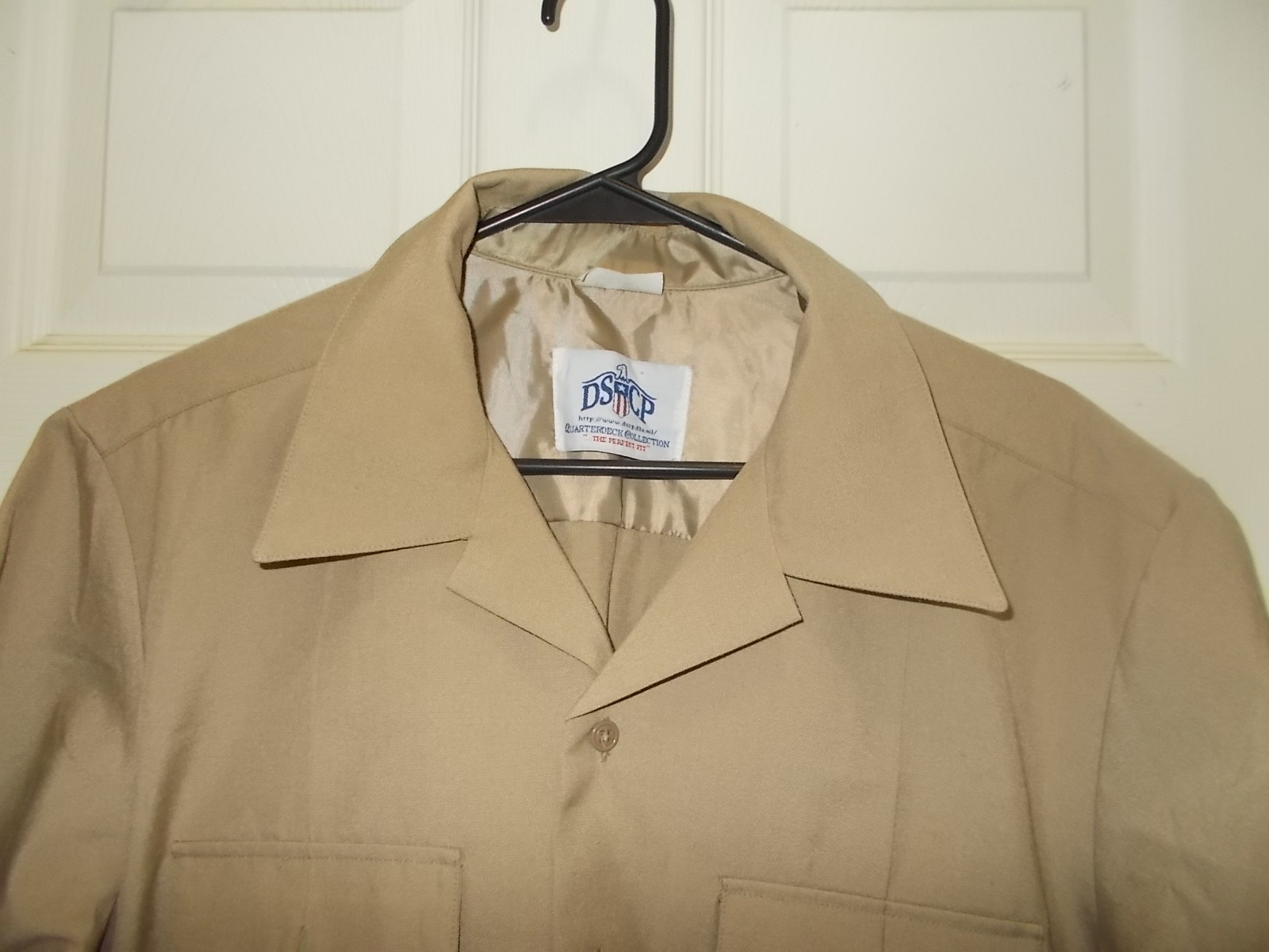 U.S.Navy Flying Cross DSCP Creighton Uniform Men's Khaki Dress & Working Shirt