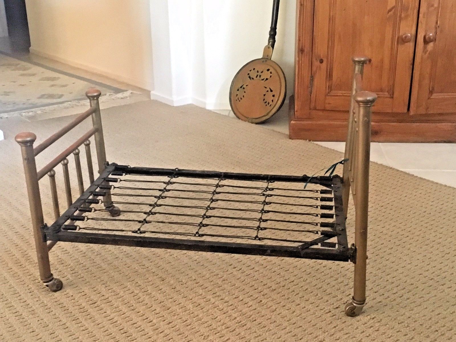 DOLL BED - ANTIQUE - BRASS - GREAT CHRISTMAS GIFT