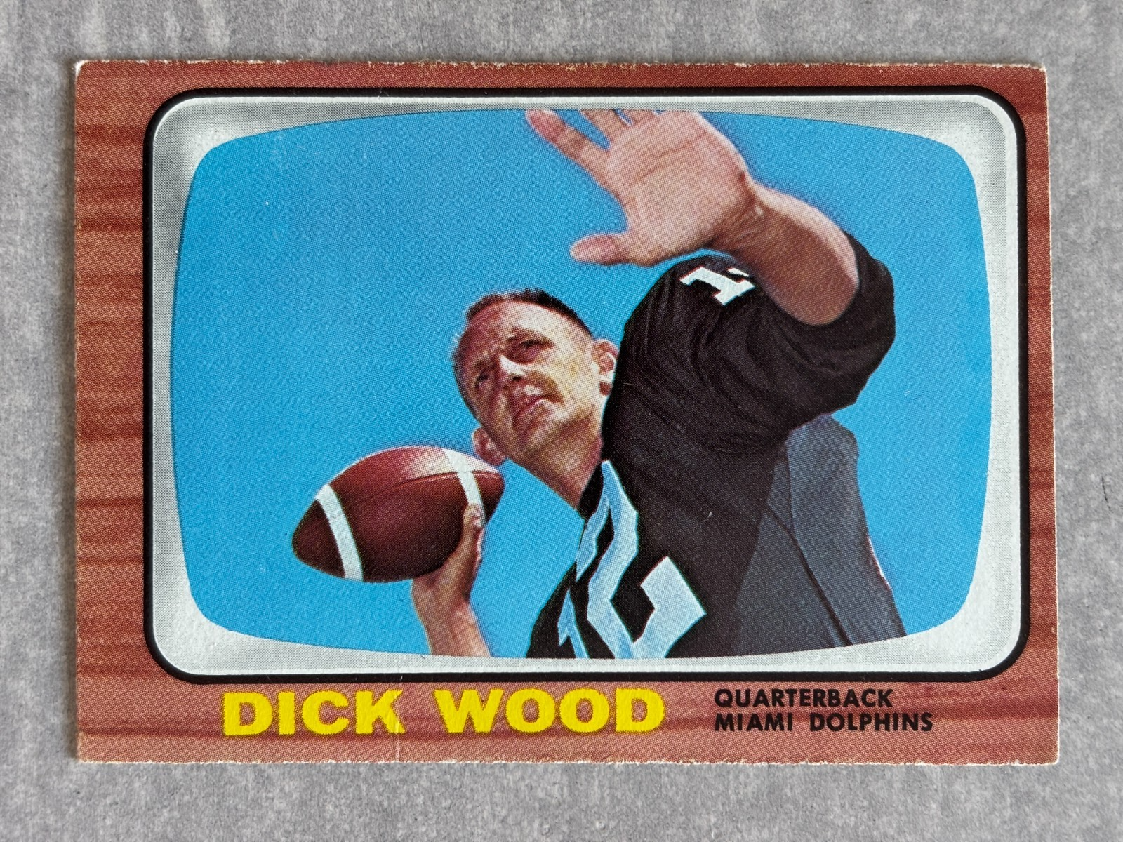 1966 Topps DICK WOOD Football's Dirtiest Funniest Name Real NFL