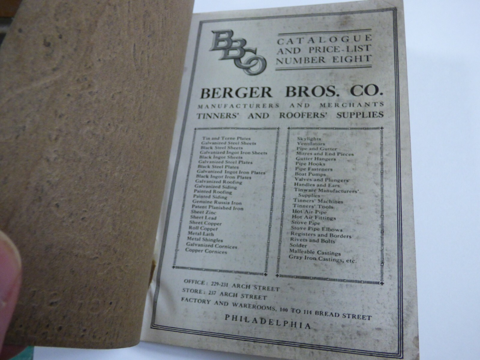 1914 Berger Bros Company Catalog 