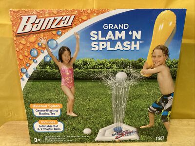 Banzai Grand Slam n Splash Water Baseball Game Sprinkler Set F4