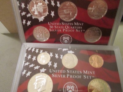 2001-S US SILVER PROOF 10 COIN SET  NO BOX OR COA