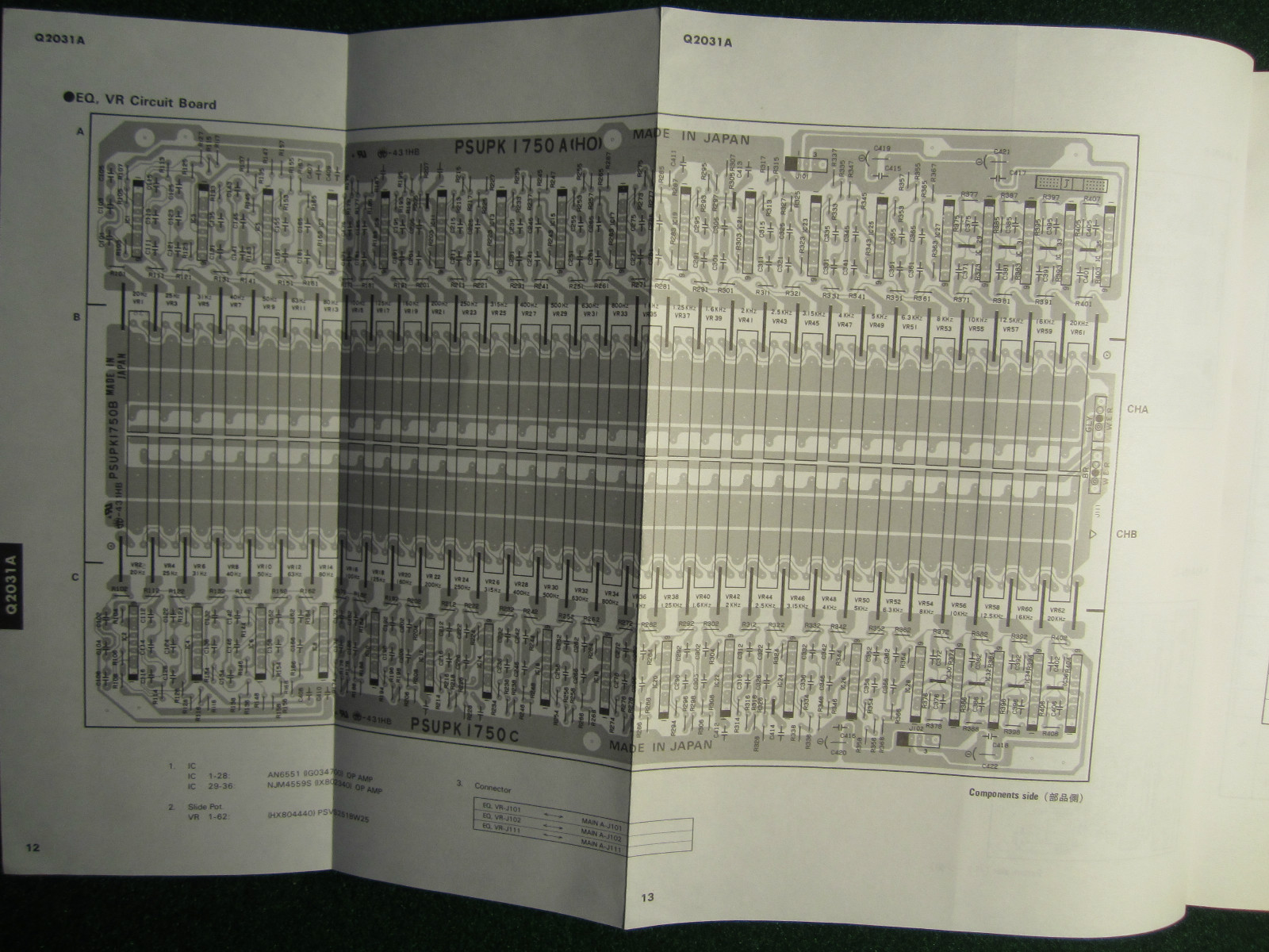 Yamaha Graphic Equalizer Q2031A Service Repair Shop Manual Schematics Q 2031 A