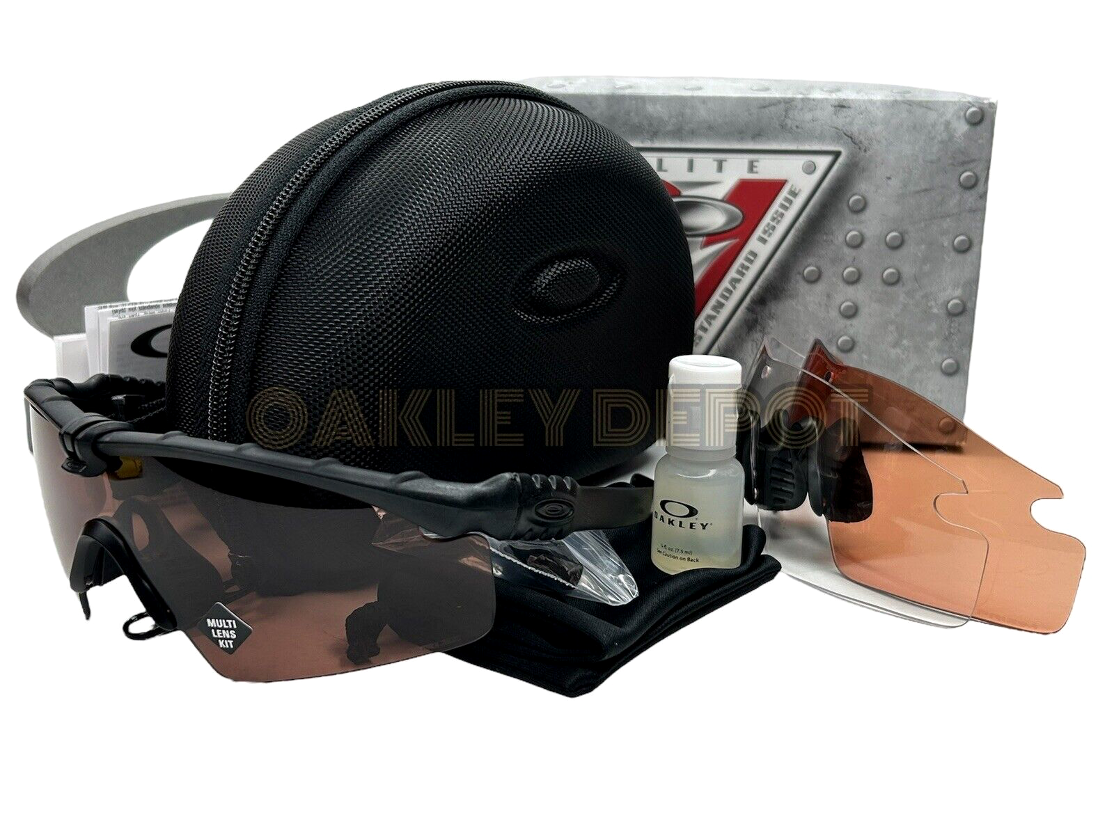 Pre-owned Oakley ✅?️  Si Ballistic M Frame 3.0 09146 Matte Black/multi Lens Kit Sunglasses In Prizm Tr45, Tr22 And Clear
