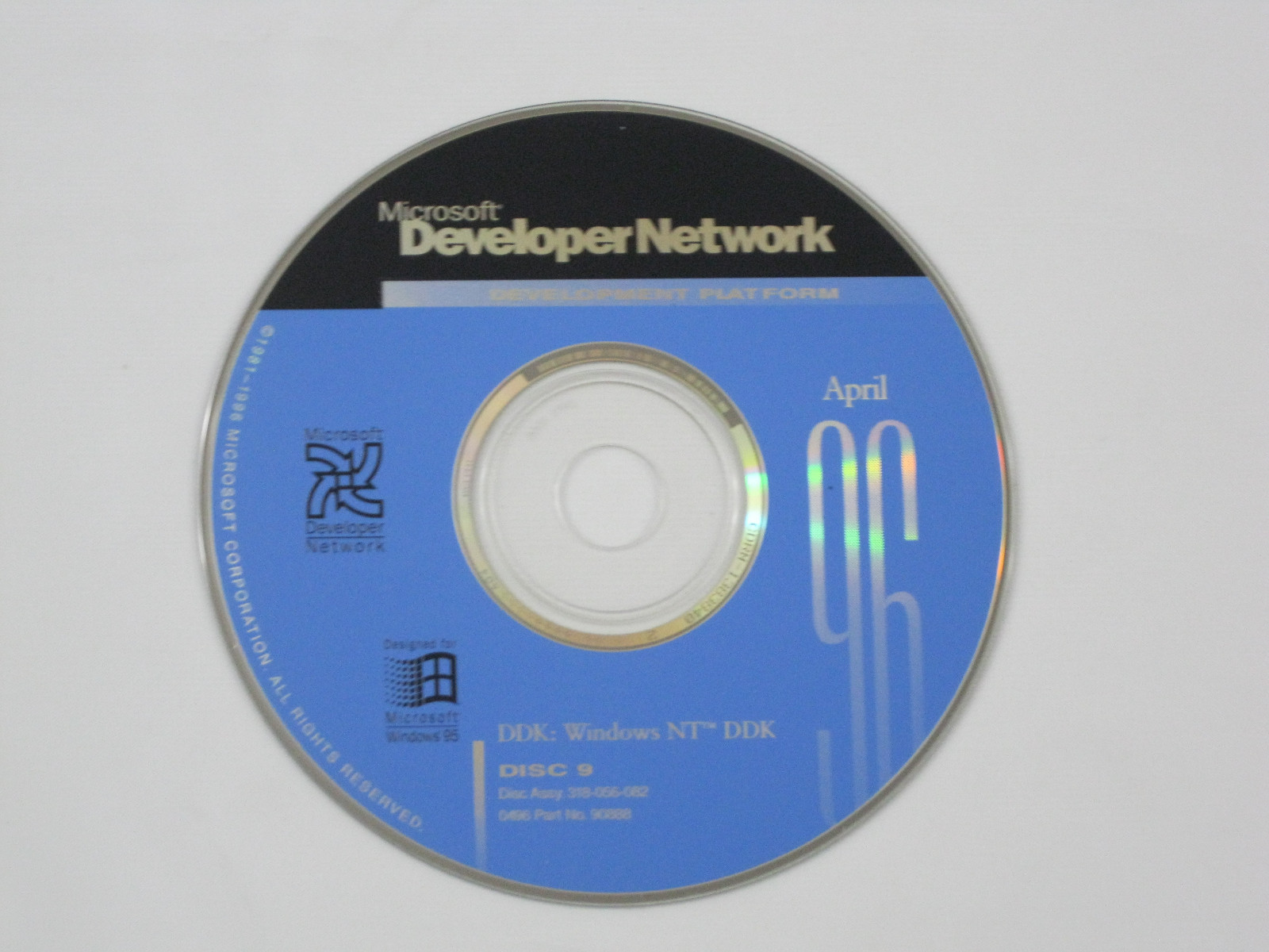 Microsoft Development Network Device Drivers & Kits April 96 Discs 8-11 only