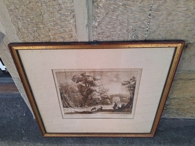 Aquatinta /Radierung  v. Earlom n. Lorrain b. John Boydell, dat. 1774, Blatt 39