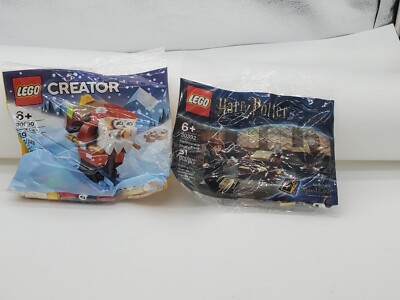 2 NEW LEGO Sets 30392 Harry Potter Hermione's Desk 30580 Santa Claus Creator I