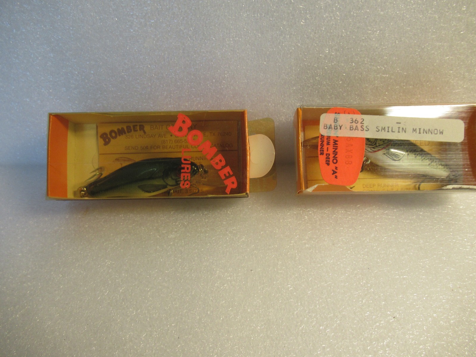 2 RARE Vintage Bomber Smilin Minnow ScrewTail Fishing Lure 2 RARE Vintage Bomber Smilin Minnow ScrewTail Fishing Lure