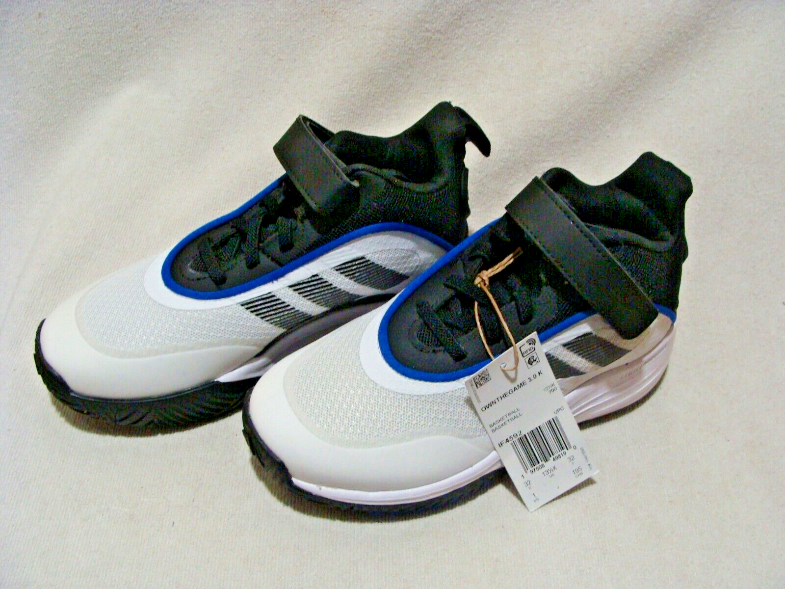 Adidas Own The Game 3.0 Kids Youth Basketball Shoes White Sport Sneakers IF4592 Adidas Own The Game 3.0 Kids Youth Basketball Shoes White Sport Sneakers IF4592