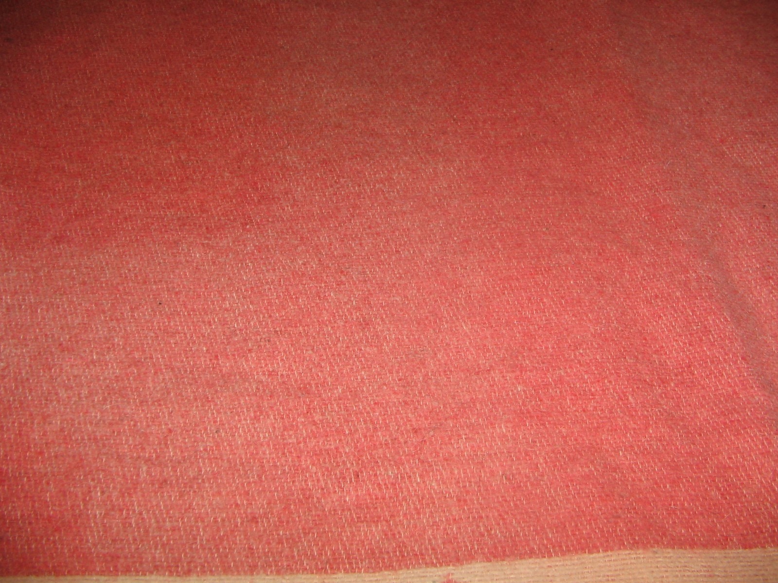 VINTAGE CAMP BLANKET WOOL 1950'S FLORAL PINK AND ROSE 66 X 74 CABIN MCM