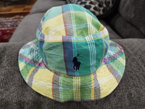 ☆POLO RALPH LAUREN☆ Packable Plaid Bucket Hat Black MAPOHG Genuine Polo Ralph Lauren Packable Plaid Bucket Hat -Black