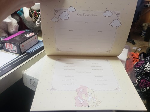 Care Bears Baby, C.R. Gibson Baby's First Year Calendar, Stickers,NEW RARE HTF