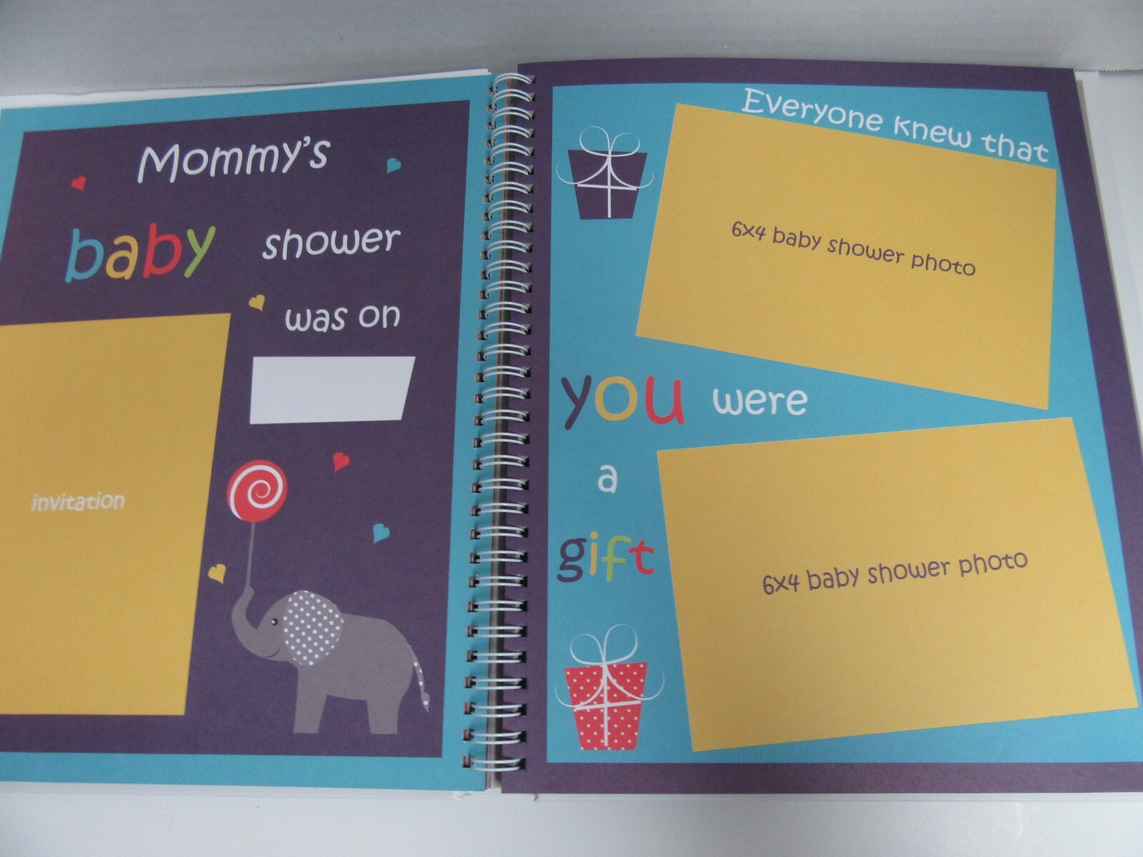 My Tiny Adventures Baby Scrapbook Memory Album First 5 Years Spiral Book