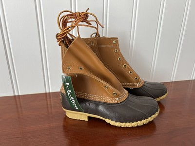 NWT L.L. Bean Women s Duck Boots Tan/Brown 8  Size 7M Waterproof MADE IN ME $149