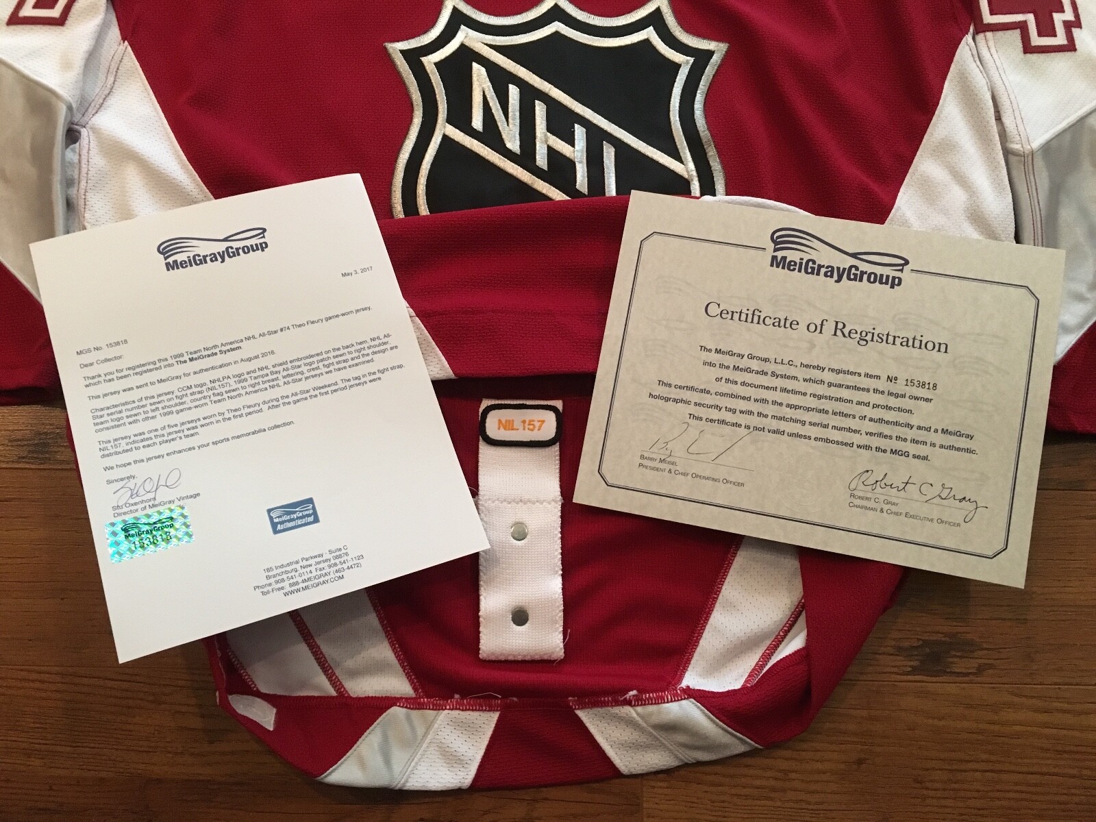 NHL THEOREN THEO FLEURY 1999 All Star Game Worn jersey - 1st Period - Meigray